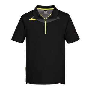 Portwest Mens DX4 Polo Shirt / Black/Yellow
